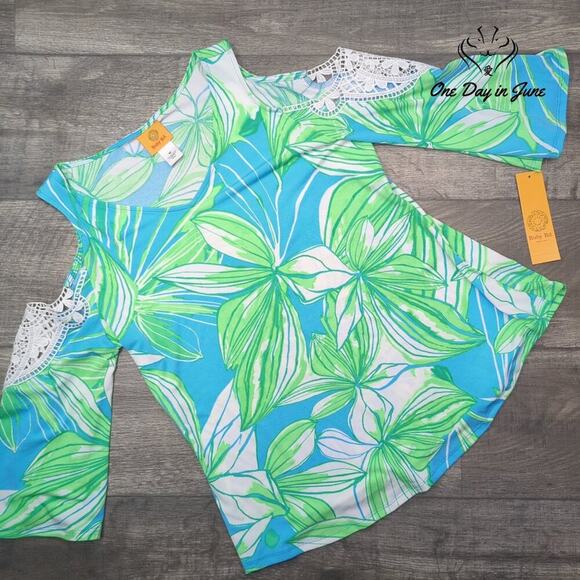 Ruby Rd. Cold Shoulder Half Sleeve Top Size M - Picture 1 of 5